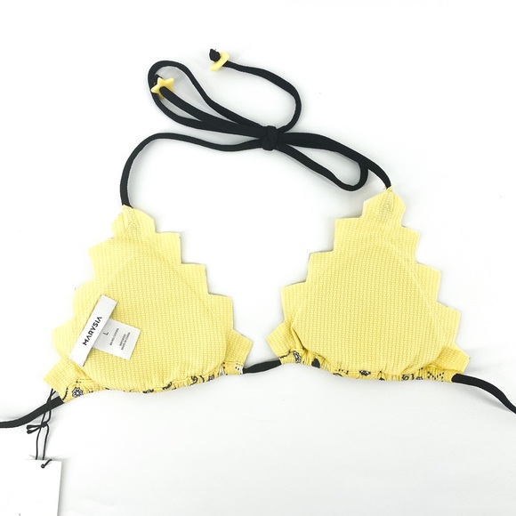 ❌SOLD❌MARYSIA Swim Broadway Honolulu Triangle Bikini Top Sz L - Picture 3 of 8
